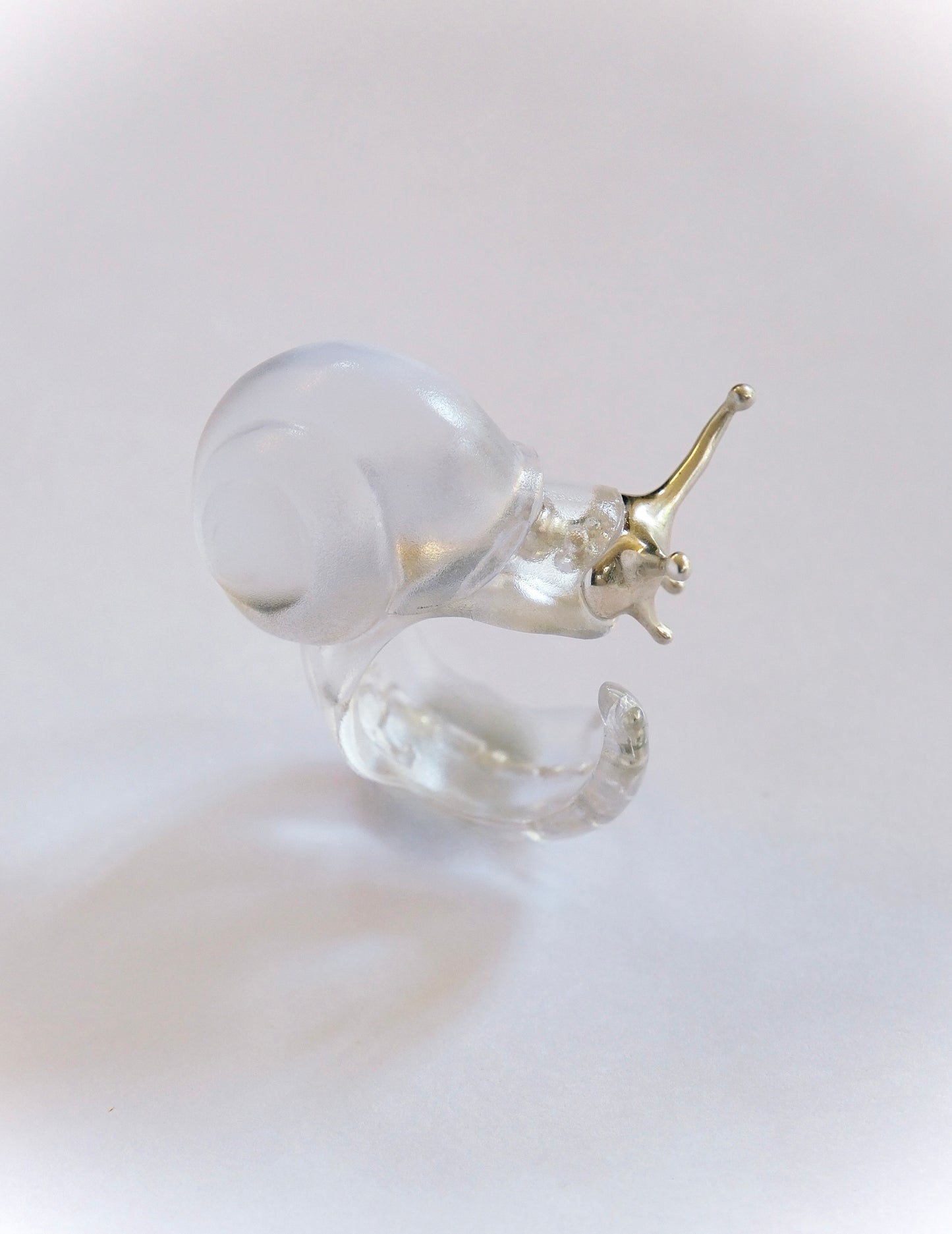 Silver Spine Snail Ring