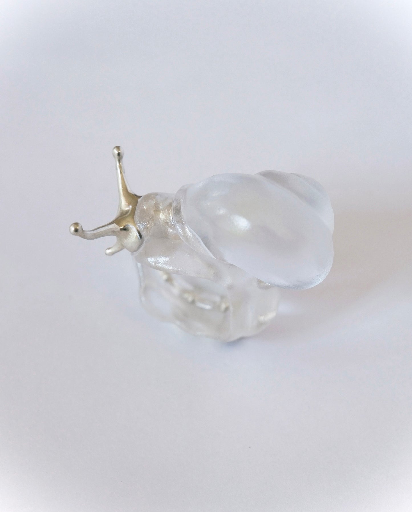 Silver Spine Snail Ring