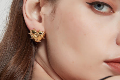 Heart Chain Earrings