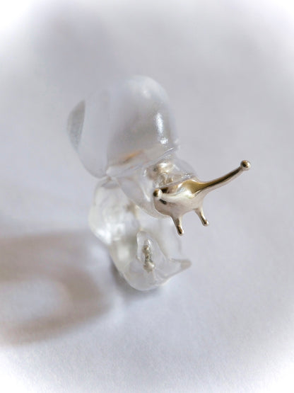 Silver Spine Snail Ring